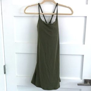 NWT Halara exercise dress, in my feels everyday dress wannabe, moss green size S